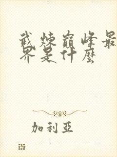 武炼巅峰最高境界是什么