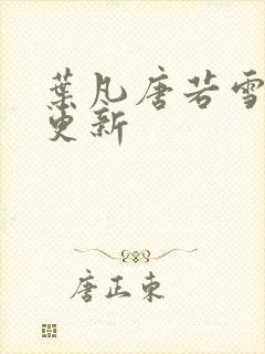 叶凡唐若雪今天更新