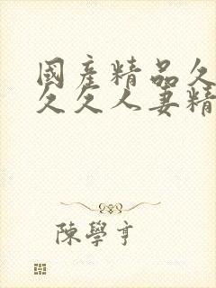 国产精品久久久久久人妻精品