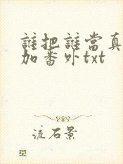 谁把谁当真全文加番外txt封面