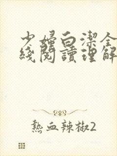 少妇白洁全文在线阅读理解封面