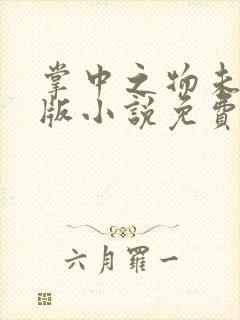 掌中之物未删减版小说免费阅读封面