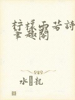 柠檬雨若诗安轩笔趣阁封面