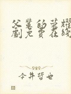 父辈的荣耀电视剧免费在线观看