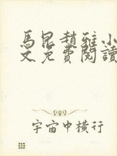 马昆赵雅小说全文免费阅读最新章节