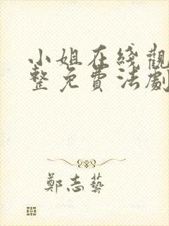 小姐在线观看完整免费法剧