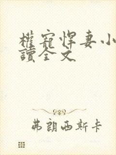 权宠悍妻小说阅读全文