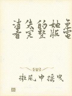 消失的她免费观看完整版电视剧高清封面