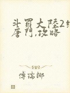 斗罗大陆2绝世唐门,攻略