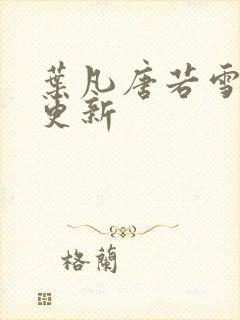 叶凡唐若雪今天更新