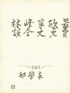 林峰宁欣最新小说全文免费阅读