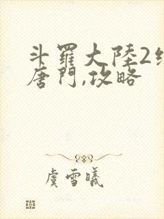 斗罗大陆2绝世唐门,攻略