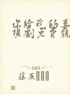 你给我的喜欢电视剧免费观看全集