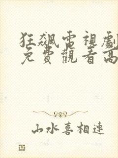 狂飙电视剧全集免费观看高清封面