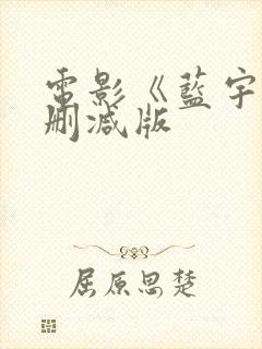 电影《蓝宇》未删减版