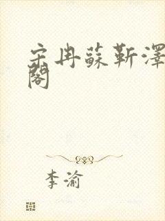 宋冉苏靳泽笔趣阁封面