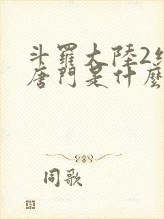 斗罗大陆2绝世唐门是什么