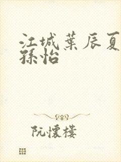 江城叶辰夏若雪孙怡封面