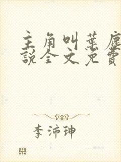 主角叫叶尘的小说全文免费阅读封面