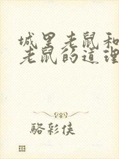 城里老鼠和乡下老鼠的道理封面