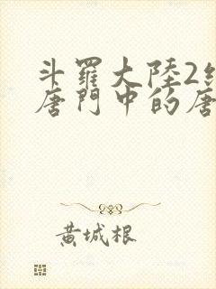 斗罗大陆2绝世唐门中的唐雅