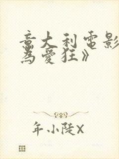 意大利电影《我为爱狂》封面