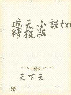 遮天小说txt精校版