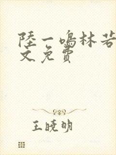 陆一鸣林若冰全文免费封面
