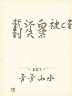 戴沐白被c到爽到失禁