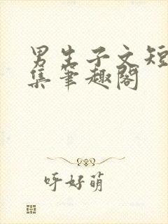 男生子文短篇合集笔趣阁