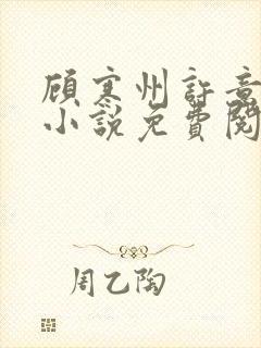 顾寒州许意暖的小说免费阅读封面