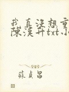 我真没想重生啊陈汉升txt小说下载