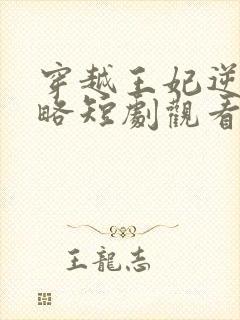 穿越王妃逆袭攻略短剧观看高清封面