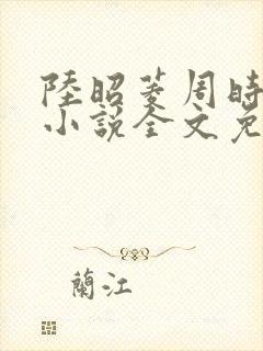 陆昭菱周时阅的小说全文免费阅读