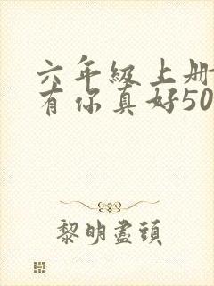 六年级上册作文有你真好500字写妈妈封面