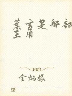 叶玄是哪部小说主角