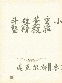 斗破苍穹小说完整精校版封面