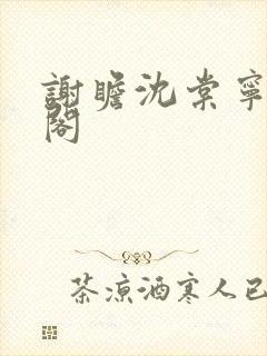 谢瞻沈棠宁笔趣阁