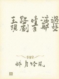 王路晴演过的电视剧有哪些