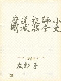 魔道祖师小说无删减版全文笔趣阁封面