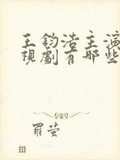 王钧浩主演的电视剧有哪些