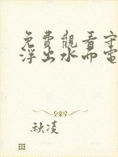 免费观看守卫者浮出水面电视剧