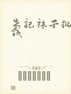 朱记袜子批发价钱封面