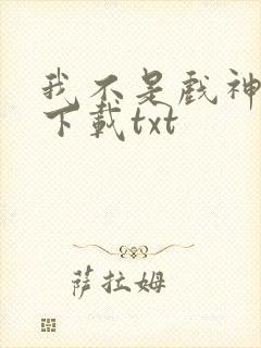 我不是戏神小说下载txt