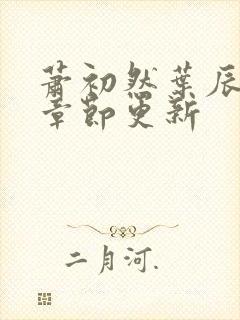 萧初然叶辰最新章节更新