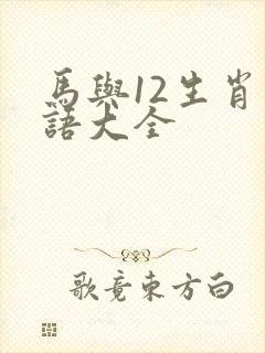 马与12生肖成语大全封面