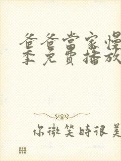 爸爸当家慢享记季免费播放