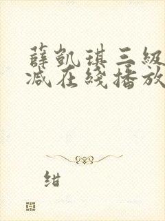 薛凯琪三级无删减在线播放