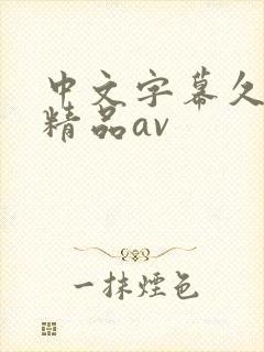 中文字幕久久久精品av