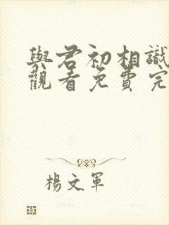 与君初相识在线观看免费完整版